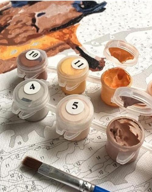 cumpără Tablou pe numere BrushMe KBS7106FC 30x40 сm (fără cutie) Drăguțul pug în Chișinău 