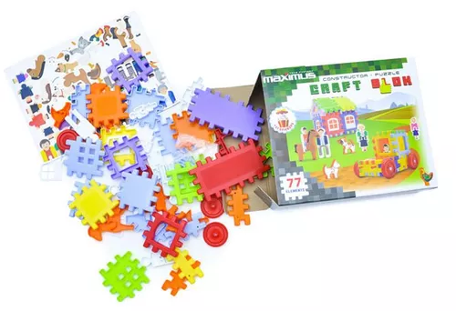 купить Конструктор Maximus MX9176 cu blocuri-kraft și autocolante 77 elem. в Кишинёве 