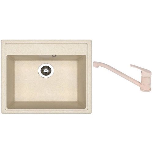 cumpără Chiuvetă bucătărie cu bateria Dr.Gans Nika 570 + SanDonna F 1066 bej în Chișinău 