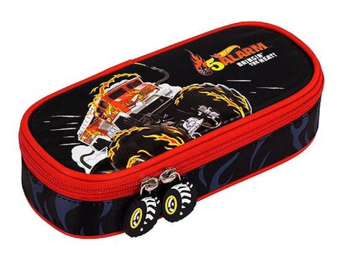 купить Школьный пенал St.RIGHT 52825 Penar 20.5x9.5x5cm, Bambino Hot Wheels 5Alarm, textil в Кишинёве 