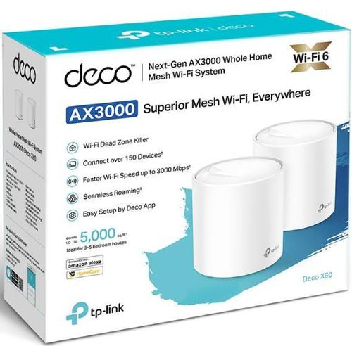 купить Wi-Fi точка доступа TP-Link Deco X60(2-pack) AX3000 в Кишинёве 
