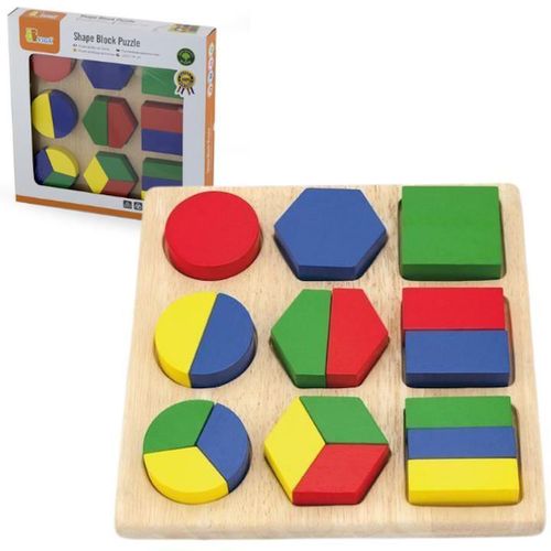 купить Головоломка Viga 58573 Puzzle sortator cu forme geometrice si fractii в Кишинёве 