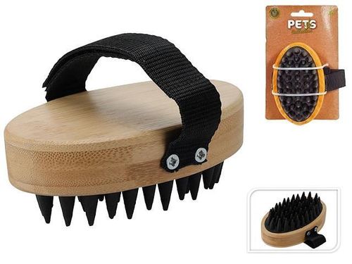 купить Товар для груминга Promstore 49590 Perie pentru câini si pisici Pets 12x7cm lemn в Кишинёве 