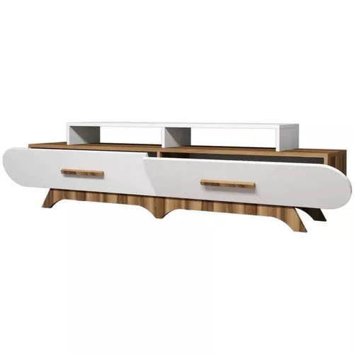 cumpără Comodă TV Trendy Flora, Nuc, Alb 205x50x36cm în Chișinău 