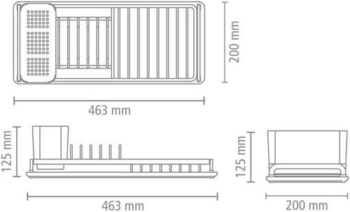 cumpără Uscator pentru vase Brabantia 11 72 82 Dish Drying Rack Light Grey, Compact în Chișinău 
