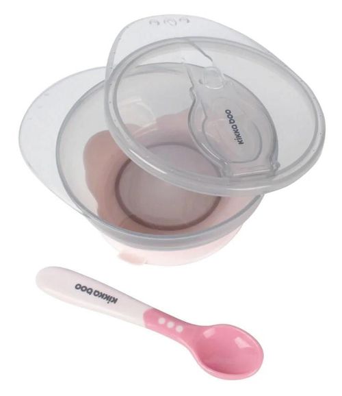 cumpără Seturi pentru hrănire bebelușilor Kikka Boo 31302040096 Castron cu ventuza si lingura Pink, 250 ml în Chișinău 