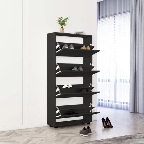 cumpără Raft pentru încălțăminte Mobildor-Lux Leo 90x27x164H cm Anthracite în Chișinău 