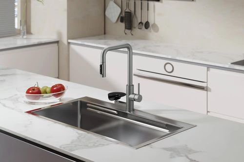 cumpără Bateria bucătărie Backer KIT 3249PF Satin în Chișinău 