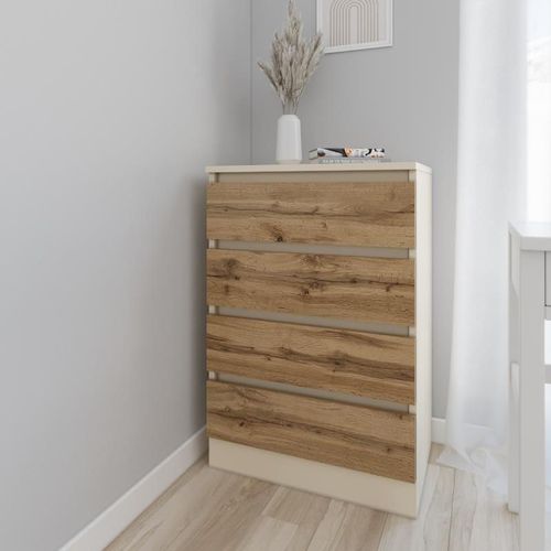 купить Комод Smartex (16040) Т1 70cm Ivory+Stejar Inchis в Кишинёве 