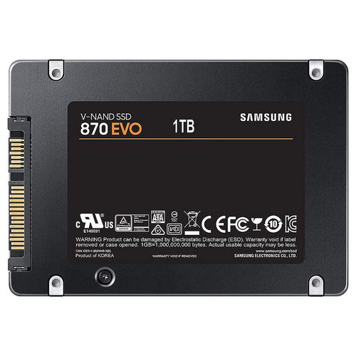 купить Внутрений высокоскоростной накопитель 1TB SSD 2.5 Samsung 870 EVO MZ-77E1T0B/EU, Read 560MB/s, Write 530MB/s, SATA III 6.0Gbps (solid state drive intern SSD/Внутрений высокоскоростной накопитель SSD) в Кишинёве 