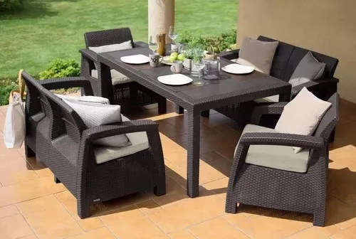 купить Садовая мебель Keter Corfu II Fiesta Brown/Oat (258945) в Кишинёве 