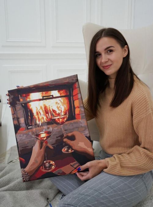 купить Картина по номерам BrushMe BS26136 40x50cm (în cutie) Bufniță în culori в Кишинёве 