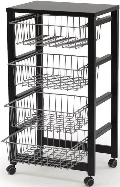 купить Тумбочка Arredamenti Italia GingerOne Nero, для овощей с верхом, черный в Кишинёве 