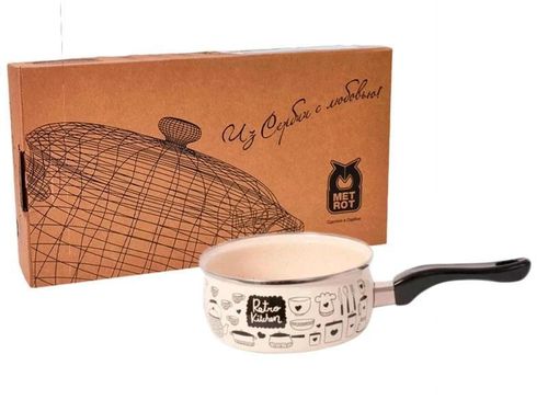 cumpără Căuș Metalac 54168 Caus emailat Retro 16cm, 1.6L, maner bachelita în Chișinău 