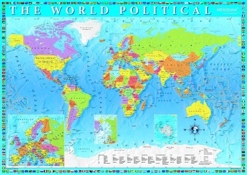 купить Головоломка Trefl 27099 Puzzles — 2000 - Political map of the world в Кишинёве 