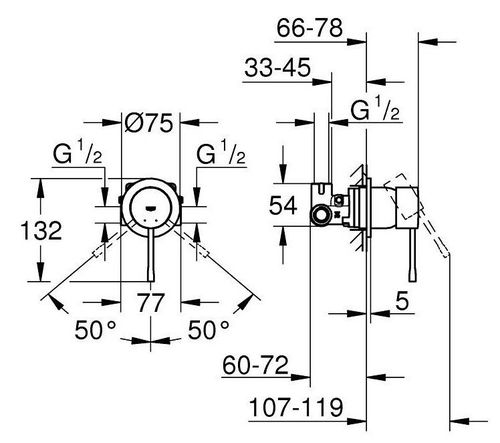 купить Смеситель для биде Grohe Essence dus igienic 29197000 в Кишинёве 