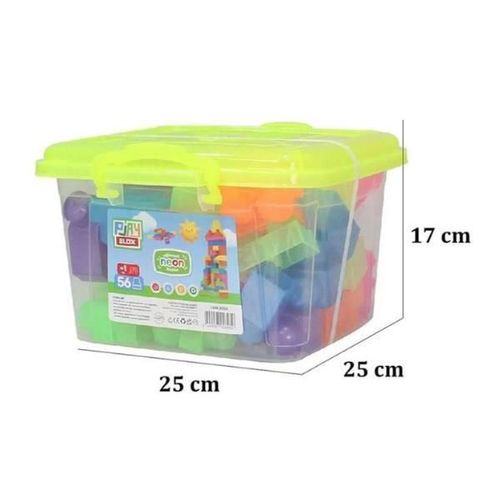 купить Конструктор miscellaneous 3059 Găleată cu blocuri neon Play Blox, 56 piese в Кишинёве 