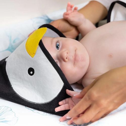 купить Аксессуар для купания Sensillo 30570 Полотенце 100x100 Waterfriends White Penguine в Кишинёве 