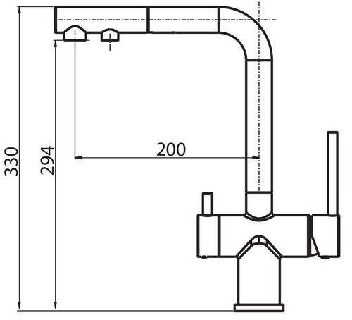 cumpără Bateria bucătărie Helika-AquaSanita 2683-202 AKVADUO PLUS Alumetallic în Chișinău 