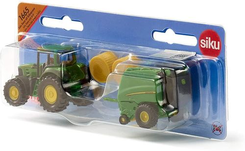 купить Машина Siku  1665 John Deere Tractor with Baler в Кишинёве 