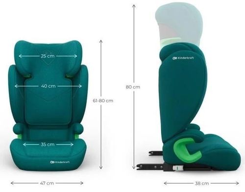 купить Автокресло KinderKraft Junior Fix 2 i-Size Green (KCJUFI20GREPL0N) в Кишинёве 