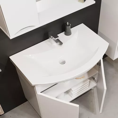 купить Шкаф под умывальник Bayro Elara Duo под умыв. Zenon 860 белый мат в Кишинёве 