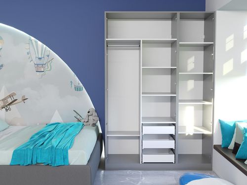 купить Мебель для прихожей Bayro Serenity 1500x2200x518 trend grey cu 3 sertare в Кишинёве 