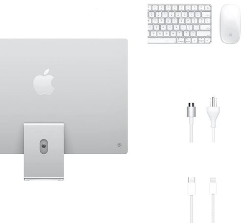 купить Компьютер моноблок Apple iMac 24" 2021 Retina 4.5K M1 256GB 8GPU Silver MGTF3 в Кишинёве 