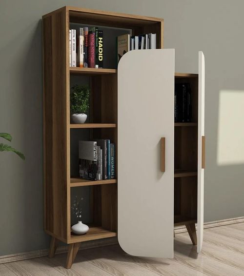 cumpără Raft de birou Trendy Forma, Nuc, Smantana 90x132x32cm, raft de carti în Chișinău 