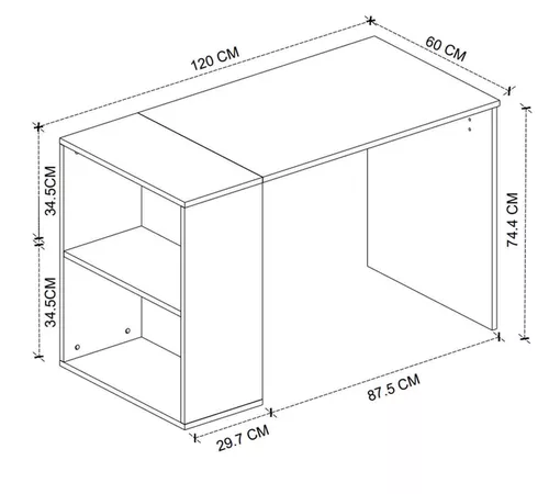 cumpără Masă de birou Nex Home Smyrna, 120x60 cm, Stejar/Alb (20-35-14) în Chișinău 