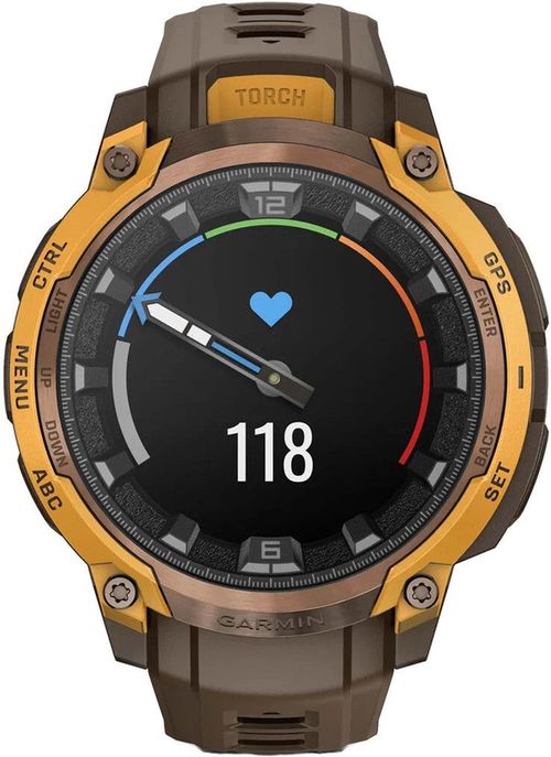 купить Смарт часы Garmin Instinct Crossover AMOLED, Bronze/sunburst with cocoa silicone band в Кишинёве 