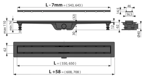 купить Душевая кабина Alcaplast APZ19BLACK-550 комплект в Кишинёве 