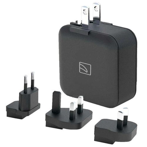 cumpără Încărcător cu fir Tucano TA3-USBC-BK USB-A + Type-C QC3.0/PD 36W, all in 1 US/UK/EU/AUS worldwide adapter în Chișinău 