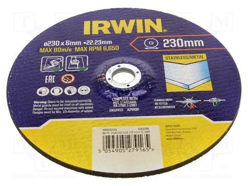 купить Диск отрезной Irwin IW8082115 metal 230x6,0x22,23mm в Кишинёве 