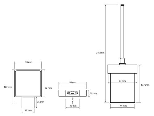 cumpără Perie WC Bemeta Nero perete 135013010 în Chișinău 