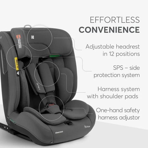 купить Автокресло Kikka Boo 31002140004 i-Flit Dark Grey i-Size, 76-150 cm в Кишинёве 
