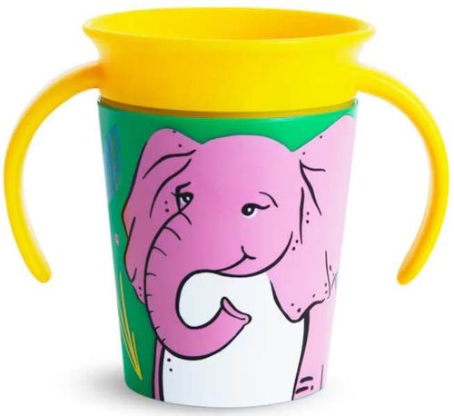 cumpără Cană cu pai Munchkin MUN0118ele Miracle Wildlove, Elefant (180ml) în Chișinău 