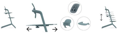 cumpără Scaun de masă Cybex 521003179 Lemo 3in1 Suede Grey în Chișinău 