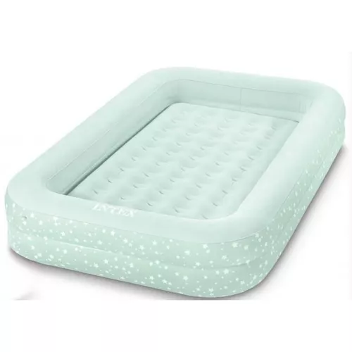 cumpără Saltea gonflabilă Intex (66810) Kidz Travel cu margini laterale, 168x107x25cm, 3-6ani, Verde în Chișinău 