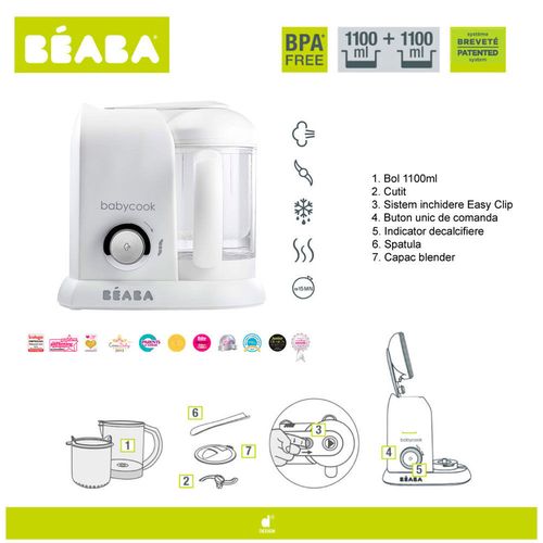 Аппарат для готовки Beaba Babycook Solo White/Silver 