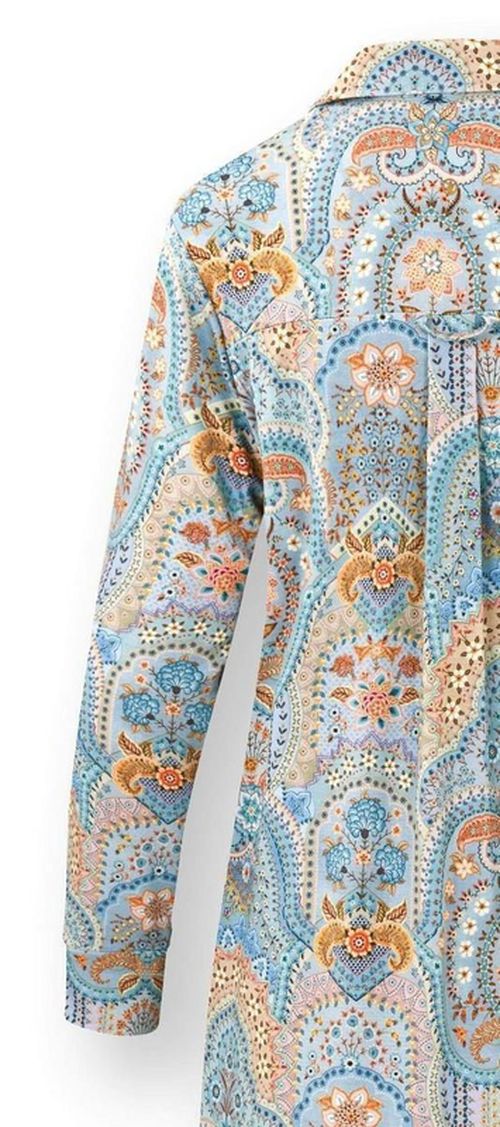купить Домашний текстиль Pip Studio 51.503.680 Daaltje Long Sleeve Nightdress Jabali Blue L Blue в Кишинёве 