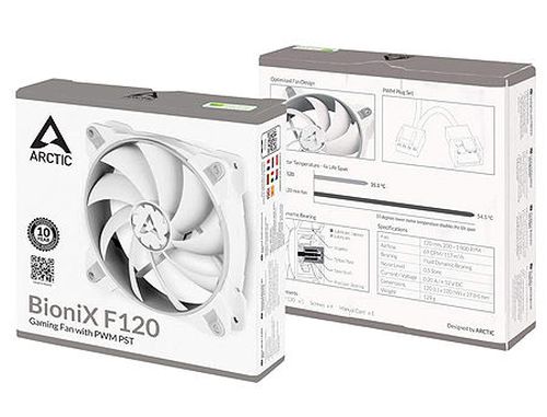 купить Case/CPU FAN Arctic BioniX F120 White, eSport fan, 120x120x27 mm, 4-pin, 200-1800rpm, Noise 0.5 Sone, 69 CFM / 117 m3/h в Кишинёве 