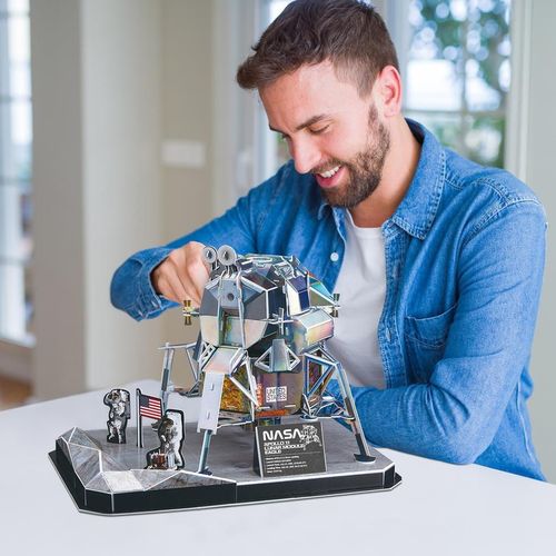 cumpără Set de construcție Cubik Fun DS1058h 3D puzzle Modulul lunar Eagle al navei spațiale Apollo-11, 93 elemente în Chișinău 