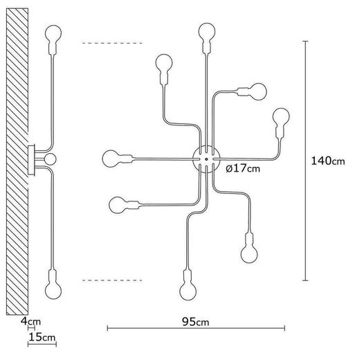 cumpără Corp de iluminat interior Trendy Truva-N-698 140x15x140cm (GTR002534) în Chișinău 