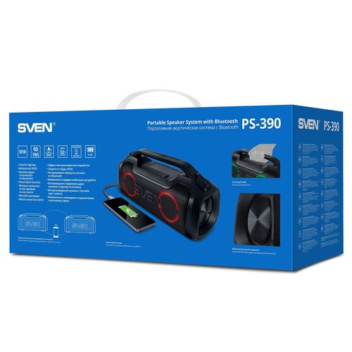 cumpără Boxă portativă Bluetooth Sven PS-390 Black în Chișinău 