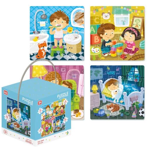 cumpără Puzzle Dodo 300130 Puzzle 4 în 1 Ziua mea, 72 elem. în Chișinău 