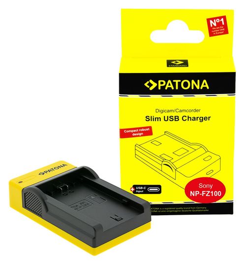 купить Зарядное устройство для фото-видео Patona 151683, Slim USB Charger with USB-C Input f. Sony NP-FZ100 в Кишинёве 