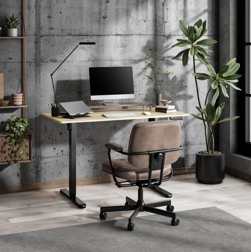 купить Офисный стол Sense7 Nojo Light 120x60 Light Brown в Кишинёве 