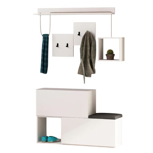 cumpără Mobilă pentru antreu Trendy Holdon Alb, 120x78x40cm (GTR001342) în Chișinău 