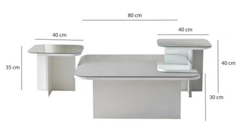 cumpără Măsuţă cafea Trendy Jazz, alb, set în Chișinău 